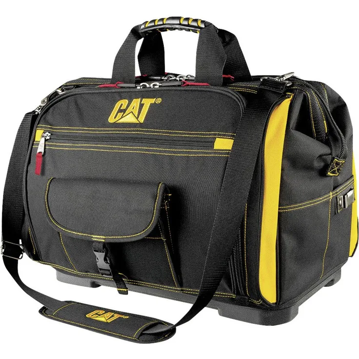 CAT Werkzeugtasche CAT 980199N, unbestückt, 45,7 x 30,5 x 35,5 cm, 56 Taschen, 1680D-Premium-Polyester, gepolsterter Schultergurt