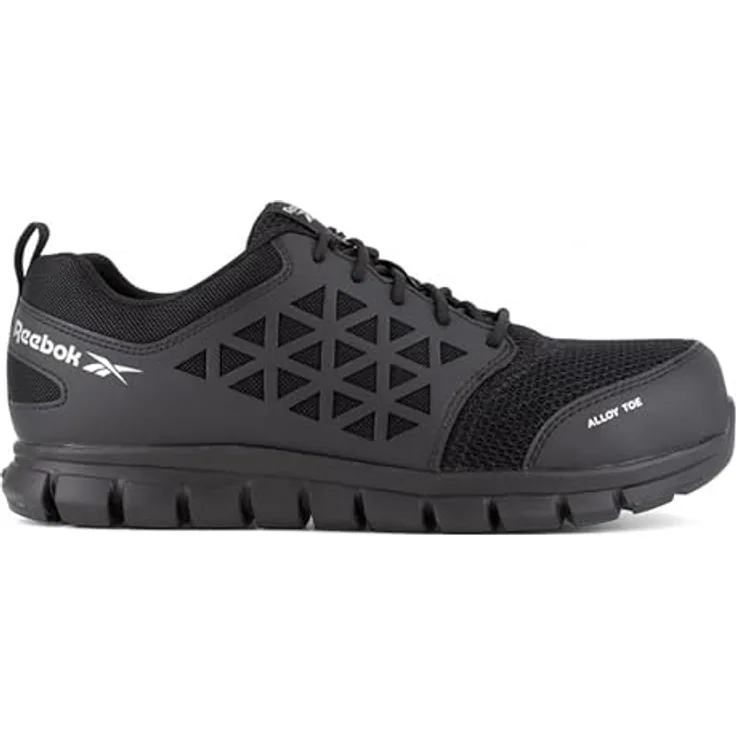 Reebok Excel Light, Sicherheitsschuh mit Aluminium-Zehenschutzkappe, metallfrei, atmungsaktiv, grau