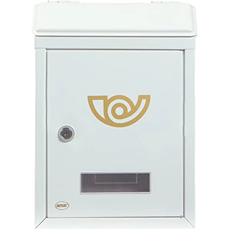 Amig - Außenbriefkasten, Klene Briefkasten für den Außenbereich | Briefkasten für Wände, Mauern oder Türen | Ideal zum Sammeln von Briefen | Aus Stahl | Farbe: Weiß | Maße: 29,5x21x6,2 cm – Bild 1