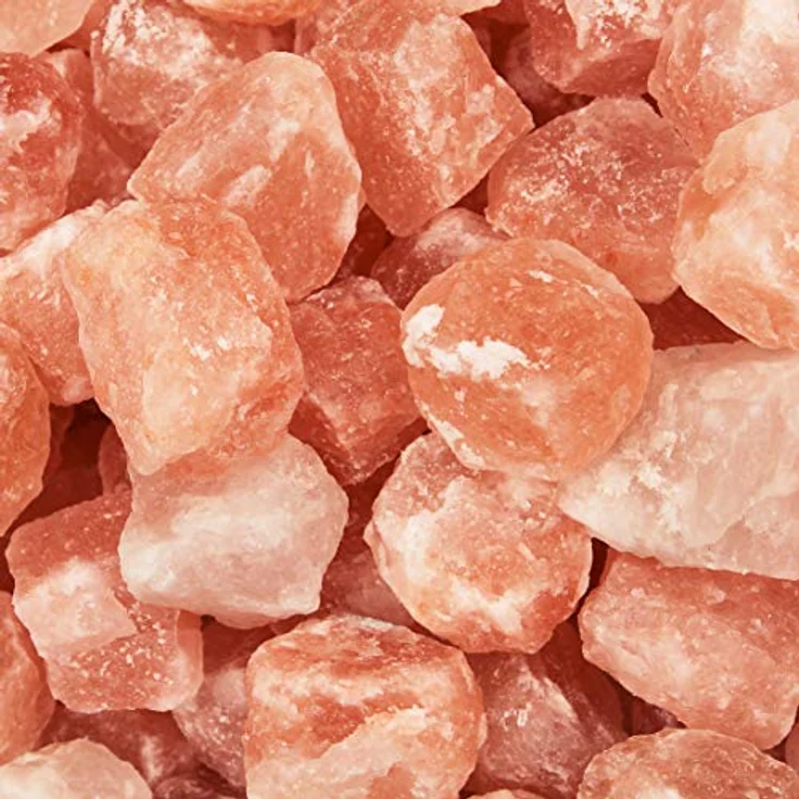 Salzleckstein.shop 2 kg Bergkristall Salz Salzkristall Salzbrocken Saunazubehör Sauna Saunasalz aus Pakistan, 100% NATÜRLICH, 30-60 mm Körnung, rötliche Färbung – Bild 2