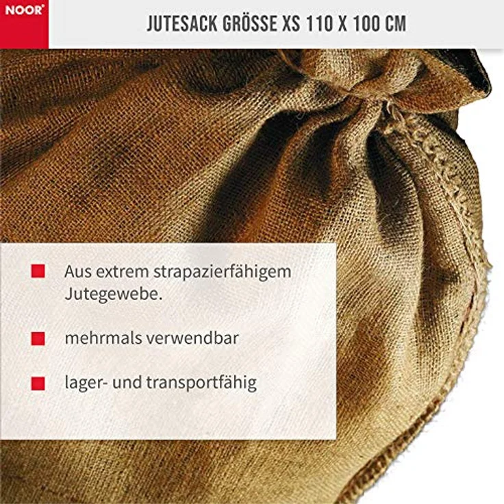 Noor Jutesack Jute, Braun, 110 x100 cm – Bild 4