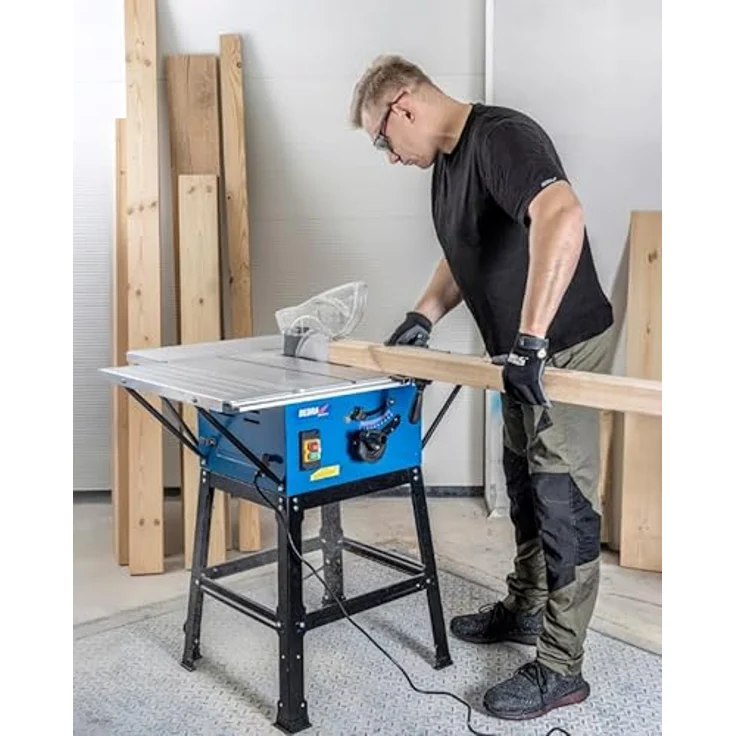 DEDRA Tischsäge 2000 W, 254 mm Kreissäge mit 3 Sägeblättern, max. Schnittdicke 87 mm, für DIY-Holzbearbeitungsprojekte – Bild 5