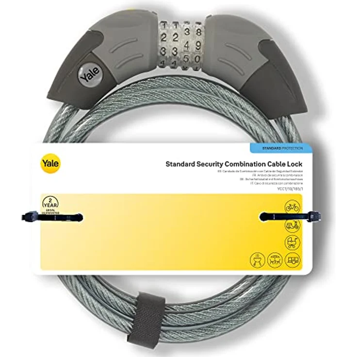 Yale YCC1-10-185-1 Standard-Sicherheitsschloss mit Zahlenkombination Schwarz – Bild 10