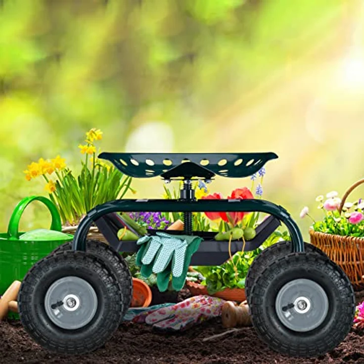 Relaxdays 2X Sackkarrenrad 4.1/3.5-4, luftbereifte Ersatzräder f. Bollerwagen, 16mm Achse, 136kg, 260x85mm, schwarz-grau – Bild 2