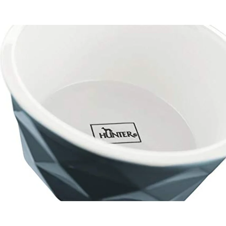HUNTER EIBY Keramik-Napf, Futter- und Trinknapf, rutschhemmend, 550 ml, blau – Bild 2