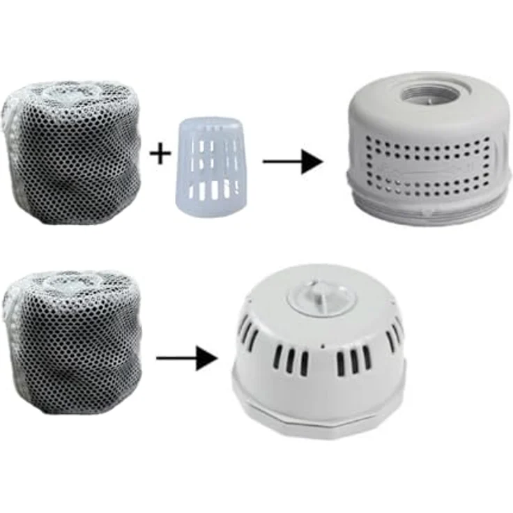 COIL Pool Filterbälle, Wasserfilter, Kompatibel mit Bestway Typ VI und Intex Typ S1, 20 Stück, Wiederverwendbar, Schwarz – Bild 5
