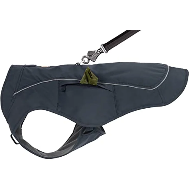 RUFFWEAR Overcoat Fuse 2-in-1-Kombination aus Hundemantel und -Geschirr, mit Fleece Gefütterte Hundejacke, Basaltgrau, Größe S – Bild 5