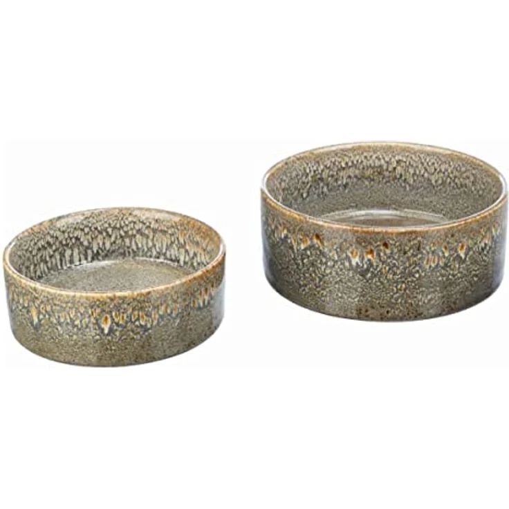 Trixie - Futternapf für Hunde aus Keramik, 0,4 l/Ø 13 cm, Braun – Bild 2