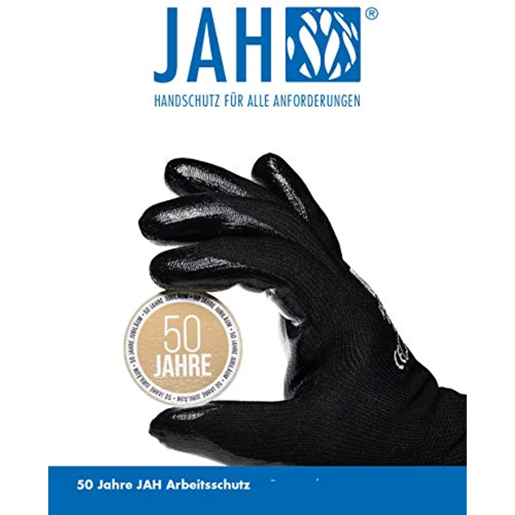 Jah 7061 Baumwollhandschuh 12 Paar oekotex schwer natur Gr. 10 – Bild 3