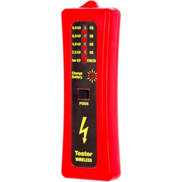 Kerbl Zaunprüfer Kabellos ohne Erdspieß 8.000 V Rot und Schwarz 44669 – Bild 6