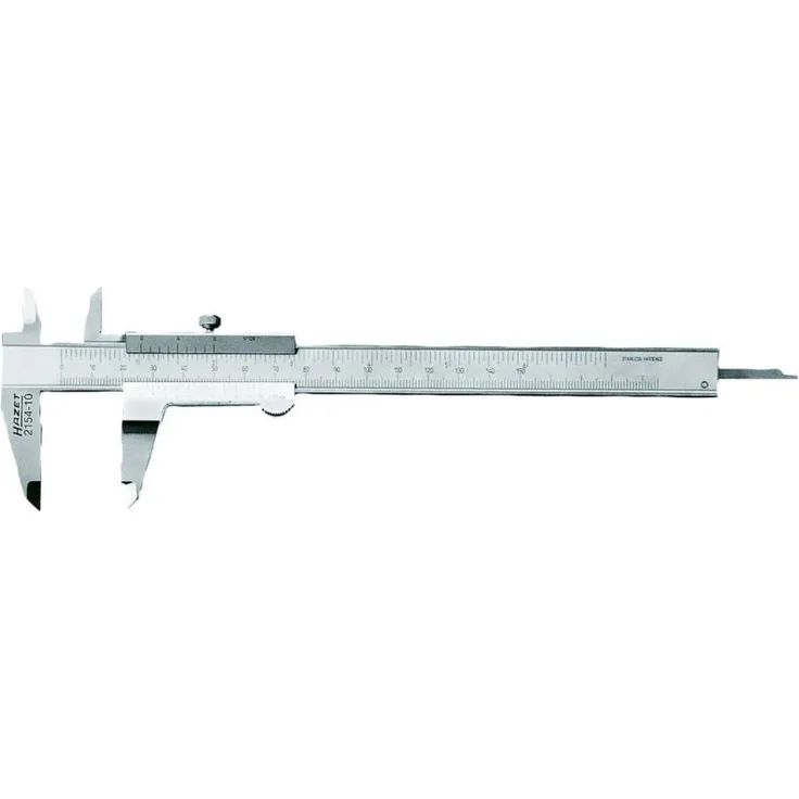 Hazet Präzisions Messschieber, analoger Universal-Messschieber bis 150 mm, Nonius 0,05 mm, aus rostfreiem Stahl, Made in Germany