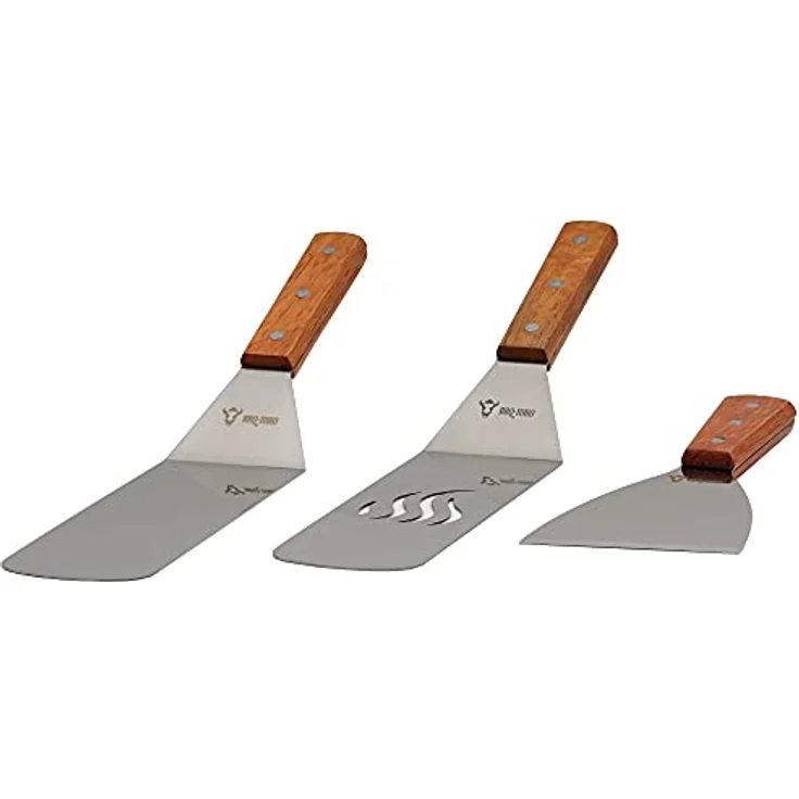 BBQ-Toro 9-teiliges Edelstahl Grill Plancha Zubehör Set | mit Wärmeglocke, Pfannenwender, Spachtel, Grillzange, Spritzflaschen und Eiformen | Teppanyaki Grill Werkzeug – Bild 5