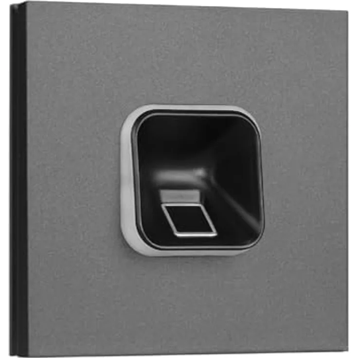 EKEY 204706 sLine Fingerprintset (Fingerprint Schwarz, Siedle Vario Modul Dunkelgrau-Glimmer, Controller), Biometrische Zutrittslösung für Türsprechanlage Siedle, 0,4 W, 12-24 V, Schwarzer Fingerprint