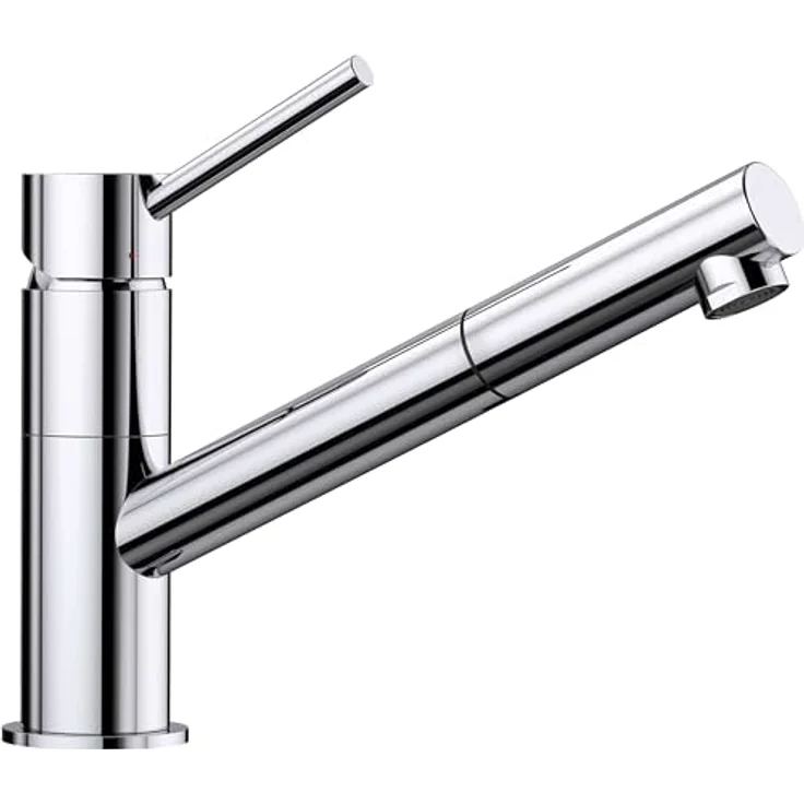 Blanco KANO-S Küchenarmatur, Niederdruck Wasserhahn mit Schlauchbrause in Chrom, 120° schwenkbar – Bild 2