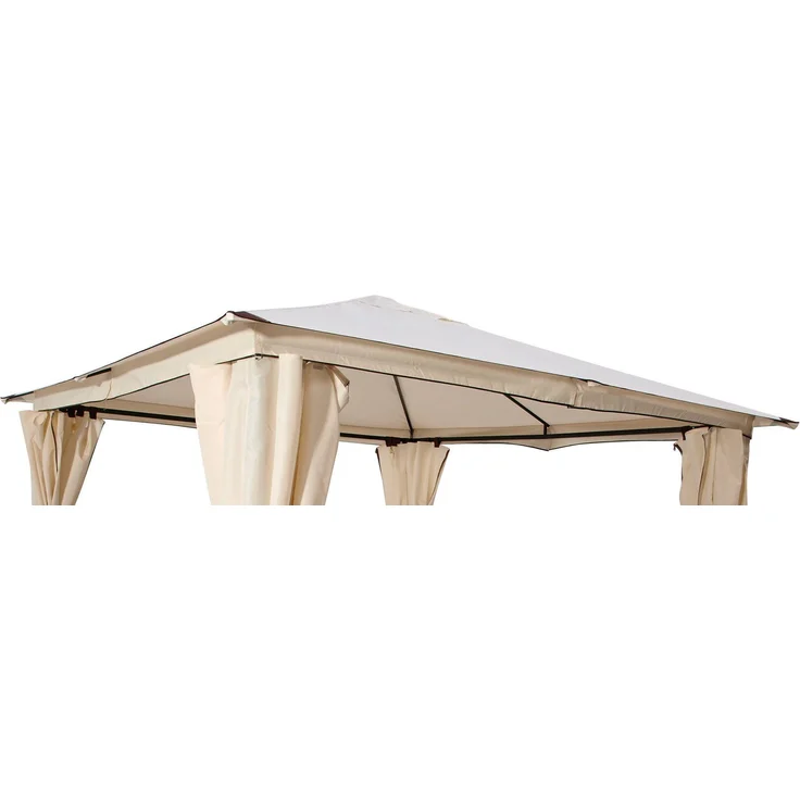 DEGAMO Pavillon-Ersatzdach VENEZIA, 300x300cm, Polyester PVC-beschichtet, wasserdicht, ecru