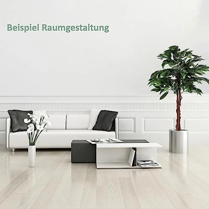 PLANTASIA Kunstpflanze - Mangobaum, Dekorativ, mit Topf, Grün, Naturholzstamm, Elegant, Indoor, Realistisch, 120/180 cm hoch - Falsche Pflanzen, Home, Office Decoration – Bild 2