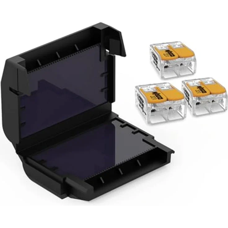 CellPack 410360 EASY-PROTECT/632 Gelbox für WAGO COMPACT-Verbindungsklemmen, flexibles Gelgehäuse für Kabelquerschnitte 0.5-6mm², schwarz – Bild 2