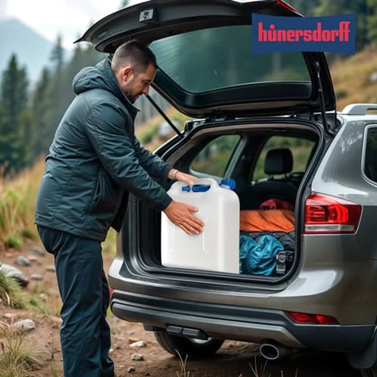 hünersdorff 817600 Wasserkanister ECO 22 L, HD-PE, Weiß, 22l, mit Rohr – Bild 10