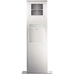 Elcom Briefkasten-Standsäule SMF-4/2EM mit LED Flächenlicht, Edelstahl matt