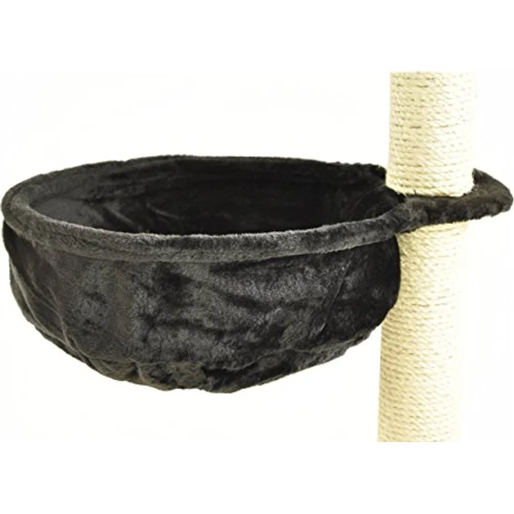 nanook Liegemulde XL für Kratzbaum, 40 cm Ø, 12 cm tief, gepolstert, schwarz, geeignet für kräftige Katzen – Bild 3