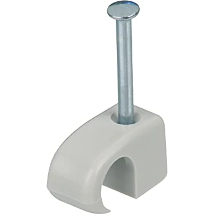 REV 0518094555 Expressschellen, 300 St. Nagelschellen - Kabelschellen, 4-7mm, grau – Bild 2