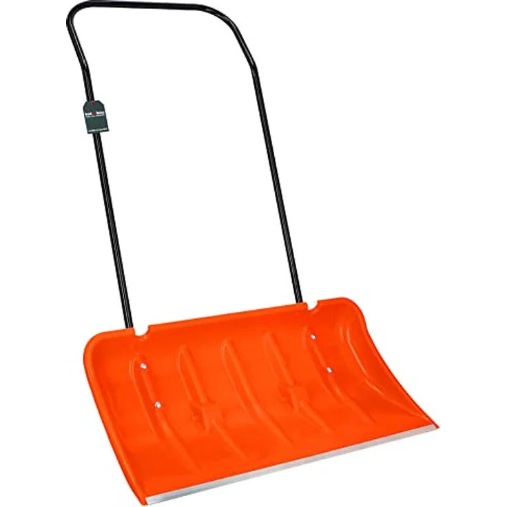 KOTARBAU® Schneeschieber mit Rädern Schneeschaufel 80 cm Schneewanne mit Alu-Profilkante Schneeschippe mit Metallgriff ECO Orange Schneeräumer - Preisvergleich