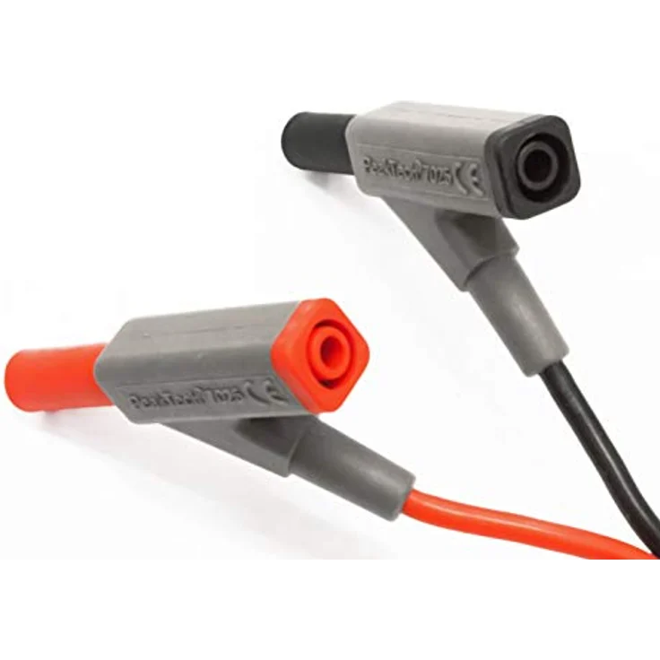 PeakTech Sicherheitsabgreifleitung ø 4 mm rot + schwarz 95 cm CAT III (PeakTech 7025) – Bild 3
