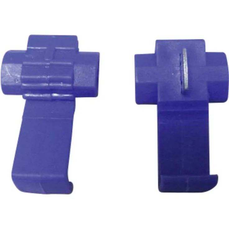 TRU Components Schnellklemmverbinder flexibel, 2-polig, für Kabelquerschnitte von 1-2.5mm², Blau, 5 Stück