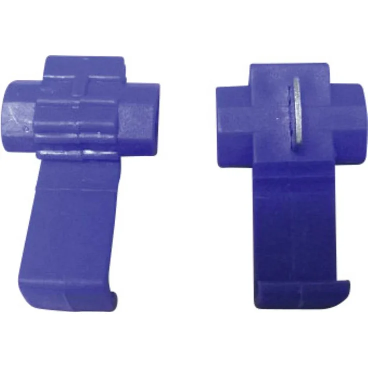 TRU Components Schnellklemmverbinder flexibel, 2-polig, für Kabelquerschnitte von 1-2.5mm², Blau, 5 Stück