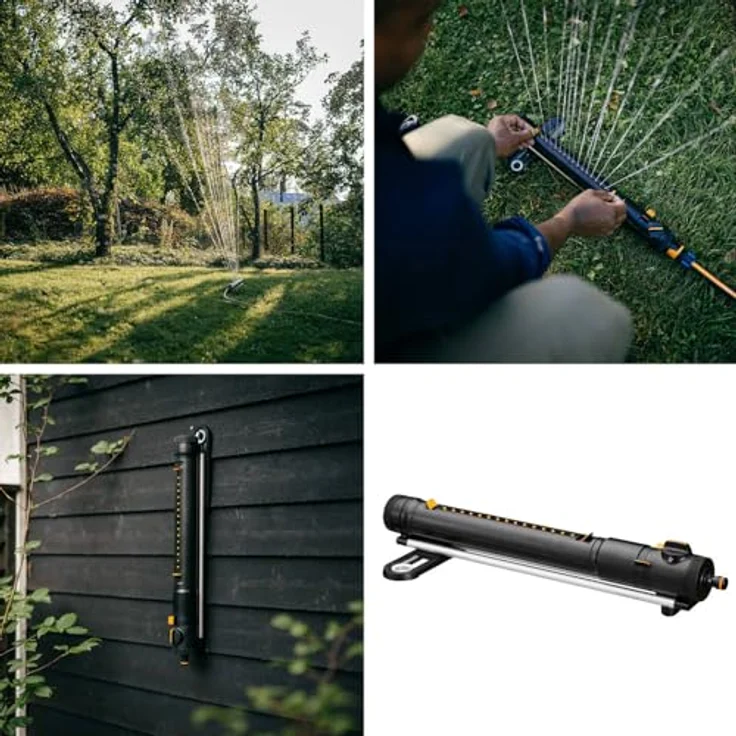 No Name Fiskars X-Series, oszillierender Rasensprenger mit einstellbarer Reichweite, Durchflussregelung und rostfreiem Filter – Bild 3