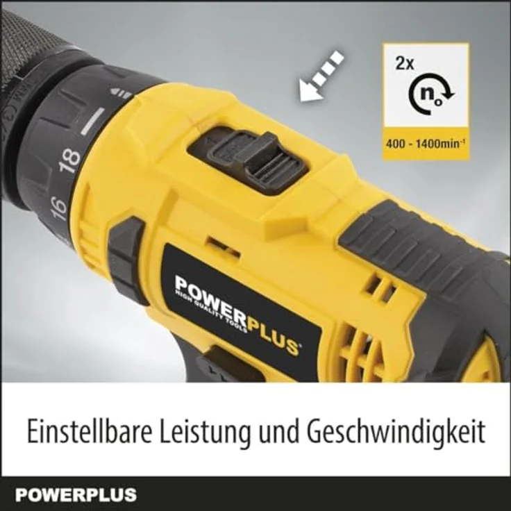 Powerplus Bohrschrauber 16V Li-Ion 2 Akku, mit LED-Arbeitsleuchte und Schnellstopp – Bild 6