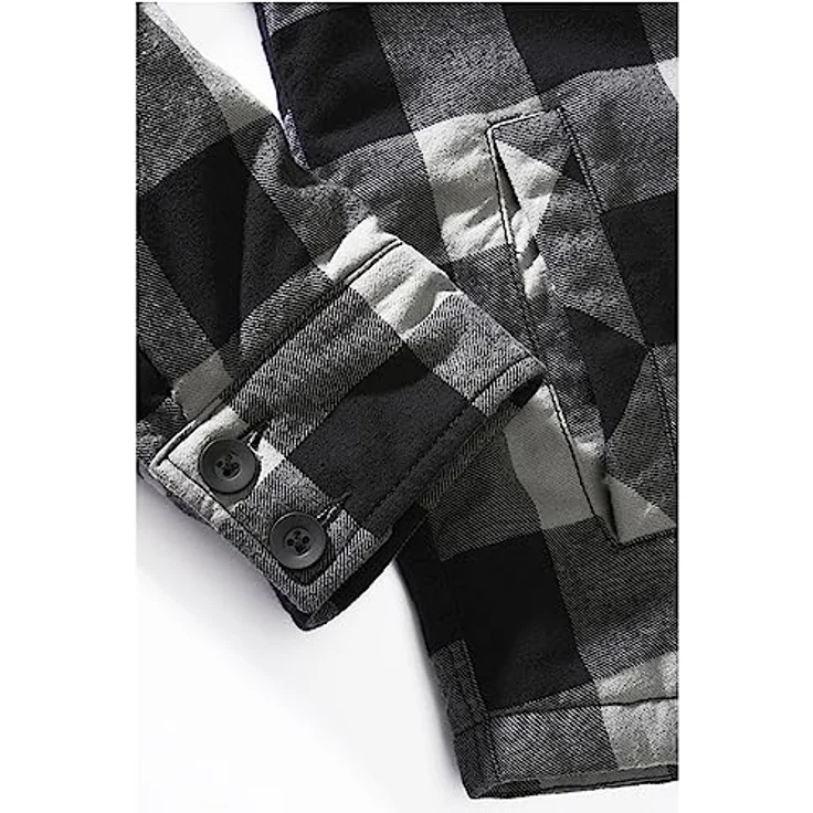 Brandit Anorak Herren Lumberjacket (1-St), klassischer Holzfäller-Look, Flanell Fütterung, blau – Bild 12
