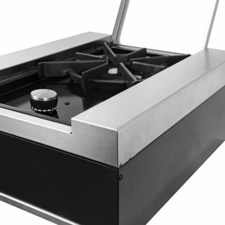Grandhall Gasgrill Maxim & Elite Einbau Grill, 4,4 kW Edelstahl mit Seitenbrenner, ohne Abdeckhaube – Bild 2