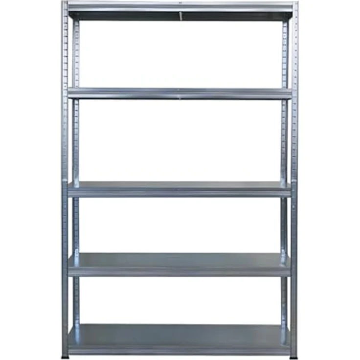 Proregal Schwerlastregal Mega Deal Steel Eagle, Verzinkt, H 180 x B 120 x T 40 cm, 5 Böden, Traglast 130 kg pro Boden, Einfache Steckmontage – Bild 9