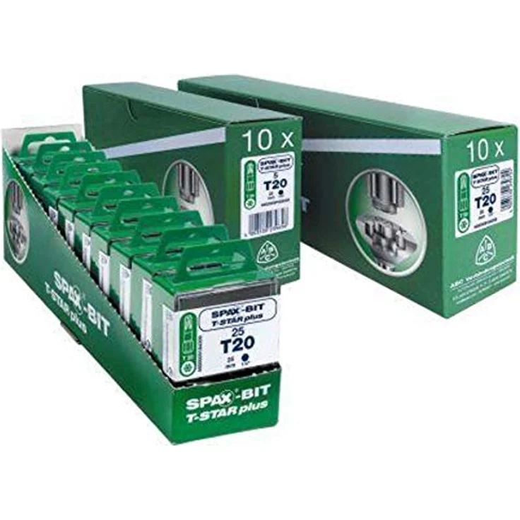 SPAX Sechsrund-Bit T-STAR plus T10, 5er Set, 25 mm Länge, orange Farbmarkierung – Bild 2