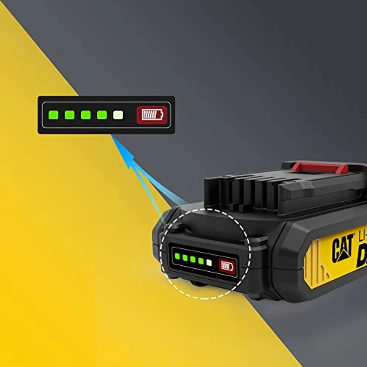 Caterpillar DXB2 Werkzeug-Akku 18V 2.0Ah Li-Ion, leicht und kompakt für zuverlässige Leistung – Bild 6