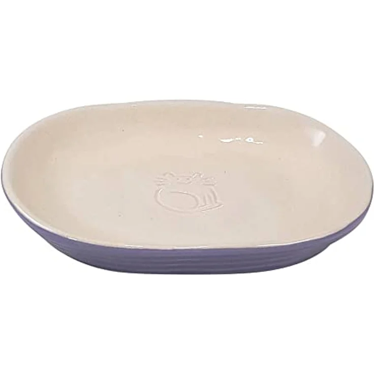Nobby 82449 Katzen Keramik Schale Jada Flieder/Creme; 16 x 12 x 2,5 cm, 0,10 l – Bild 1