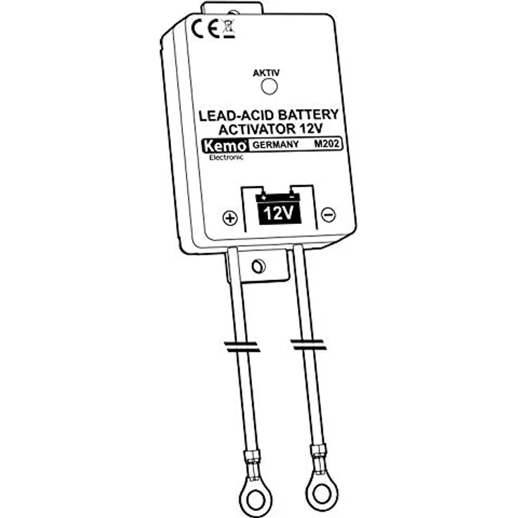 Kemo Bleiakku-Aktivator / Refresher 12 V M202 gegen Ablagerung von Bleisulfat, erhöht die Lebensdauer des Autoakkus, mit LED-Anzeige, elektronische Pflege und Reanimierung eines 12 V Autoakkus – Bild 3