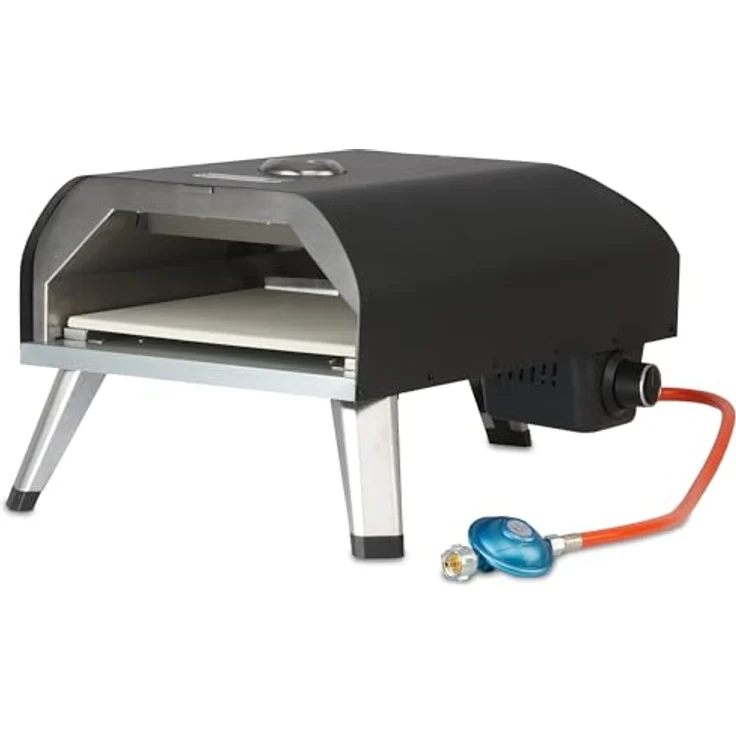 BBQ-Toro Gas Pizzaofen mit Thermometer, mobiler Pizza Ofen | 4 kW, mit Pizzastein | Gasofen, Outdoor Pizzaofen, Gasgrill Camping, Pizzaofen Gas Outdoor – Bild 1