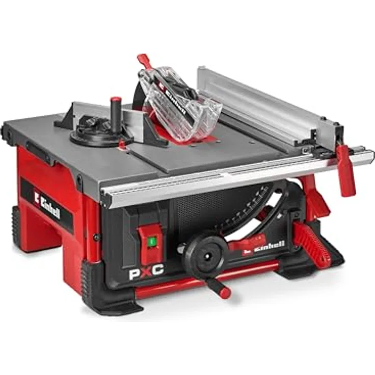 Einhell Akku-Tischkreissäge 'TE-TS 36/8 T Li-Solo', 2x 18 V Power X-Change, Aluminiumtisch mit ausziehbarer Tischverbreiterung, ohne Akku
