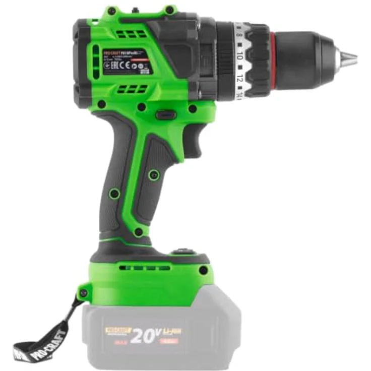 Procraft PA18ProBL-BB Akku Schlagbohrschrauber, 20 V mit 180 Nm Drehmoment, Brushless, Solo-Version ohne Akku und Ladegerät – Bild 5