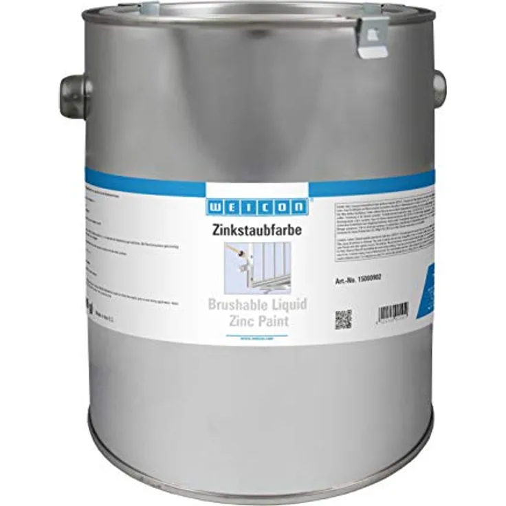 WEICON Zinkstaubfarbe 2,5 L, Rostschutzlack für Metall mit hoher Zinkpigmentierung 