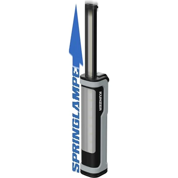 Kunzer PL-TSK LED-Arbeitslampe, 500 lm, Akku 2200 mAh, USB-Ladung, mit Kopfstrahler und ausziehbarem Licht – Bild 5
