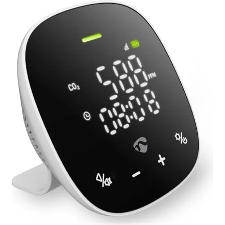 Nedis SmartLife Luftqualitätsmonitor, Wi-Fi mit Display, CO2, Luftfeuchtigkeit, Thermometer + Hygrometer, Weiss/Schwarz – Bild 7