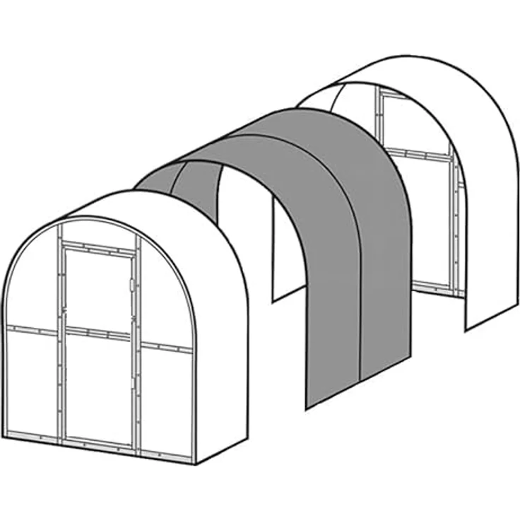 Klasika Gewächshaus KLASIKA Slim 2x4m (8m2) mit 6mm Polycarbonat, Breite - 2 m – Bild 2