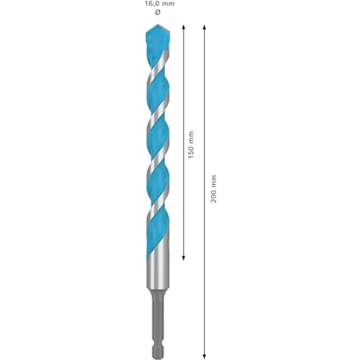 Bosch Expert HEX-9 Multi Construction Bohrer 16 x 150 x 200 mm, präzises Bohren für mehrere Materialien mit Hochleistungs-Carbide-Spitze – Bild 3