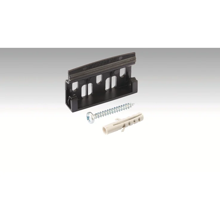 MeisterWerke MEISTER Klipse (ABS) 1 Päckchen = 50 Klipps inkl. Schrauben und Dübel ausreichend für ca. 20 lfm. für Fussleiste Profil 2 PK, 3 PK, 5 PK, 8 PK, 8 PKE, 9 PK, 10 PK, 11 PK, 12 PK, 13 PK – Bild 1