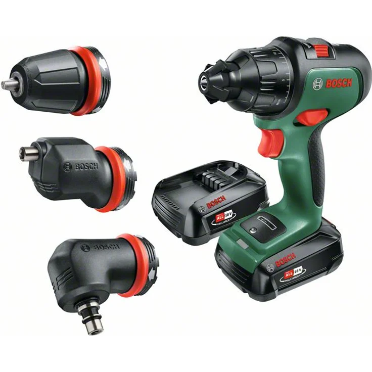 Bosch Advanced Impact 18 06039B510B Power for All 18V Akku-Schlagbohrschrauber 2 x 2,5 Ah mit Akku mit Ladegerät mit Tragekoffer mit 3 Aufsätzen – Bild 1