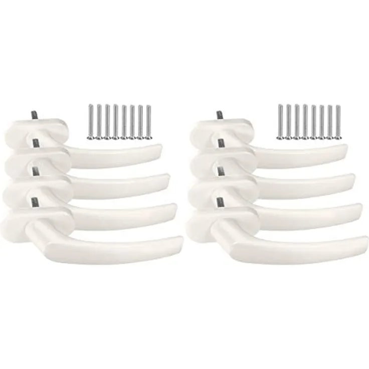 8 x Alu Fenstergriff in Creme RAL 9001 - Stiftlänge 45mm