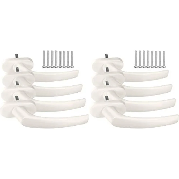 8 x Alu Fenstergriff in Creme RAL 9001 - Stiftlänge 45mm – Bild 1